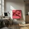 Red Square Canvas Art | Wall Decor 24x24 Canvas - Corporate Office Art